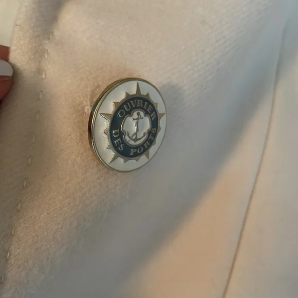 J. Crew Des Ports Ouvier Wool Cream Blazer Size 6 - Picture 6 of 10